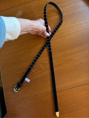 Black Belt, Silver Stone Studs  Med/Lg, Charlotte Russe